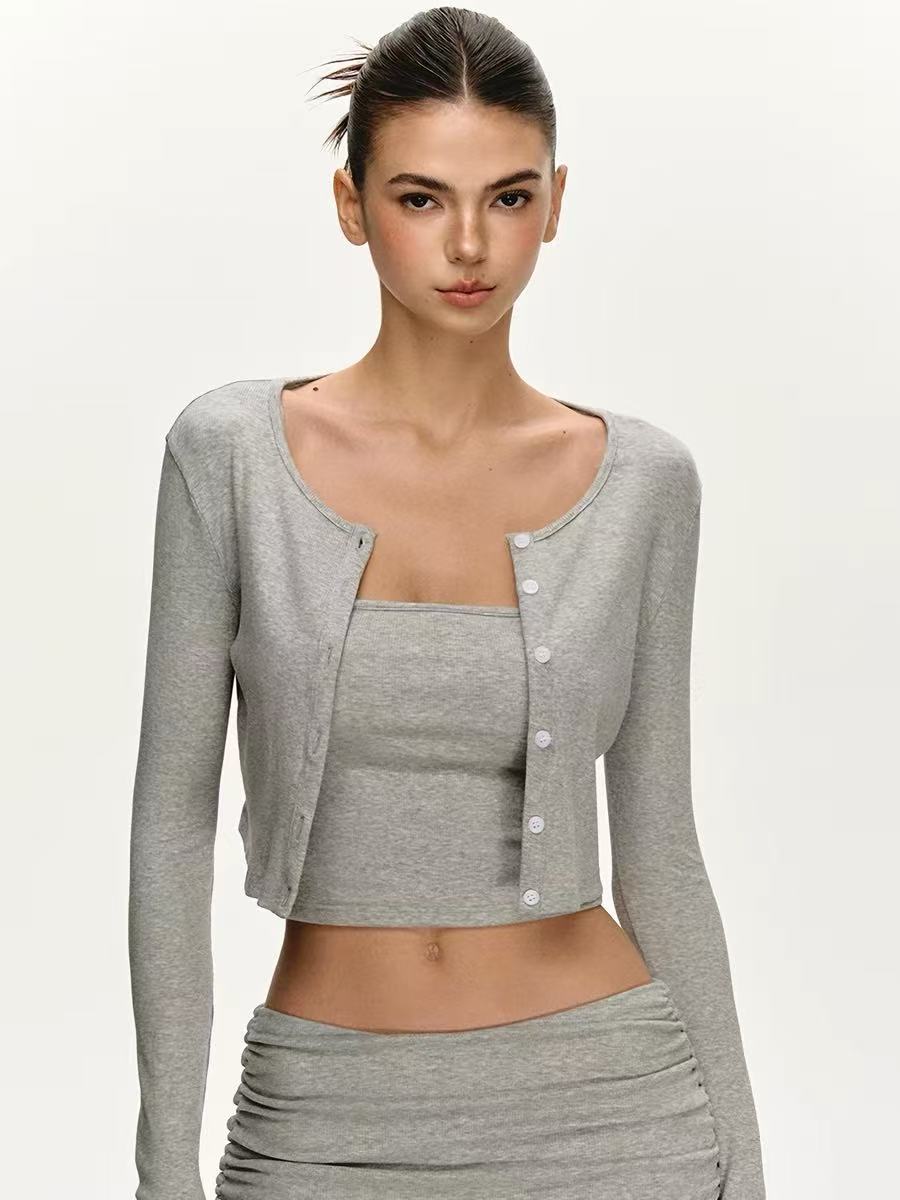 Women's Ribbed Three-Piece Lounge Set