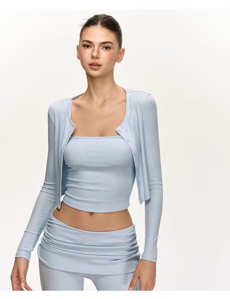 Women's Ribbed Three-Piece Lounge Set