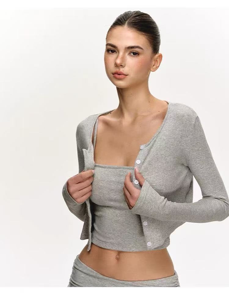 Women's Ribbed Three-Piece Lounge Set