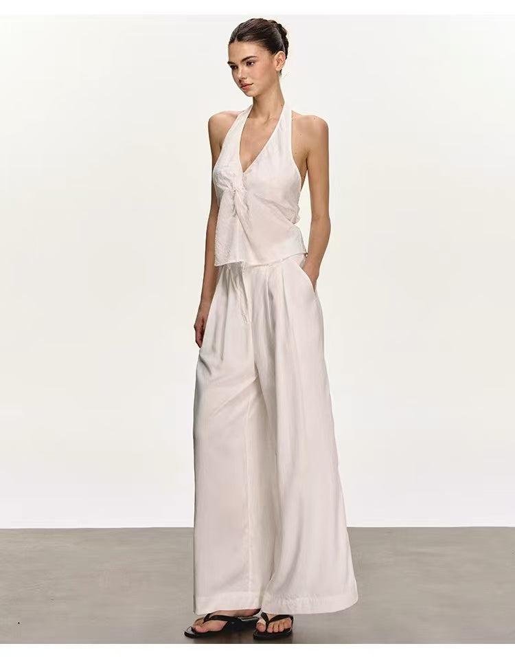 Women's Halter Open-Back Two-Piece Set