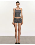 Women's Striped Halter Short Set