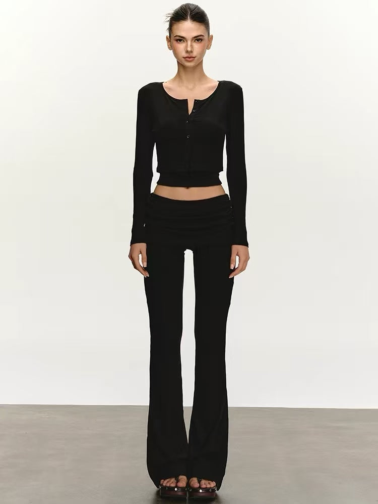 Women's Ribbed Three-Piece Lounge Set