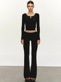 Women's Ribbed Three-Piece Lounge Set