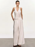 Women's Halter Open-Back Two-Piece Set