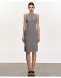 Women's Boat Neck Sleeveless Midi & Mini Dress